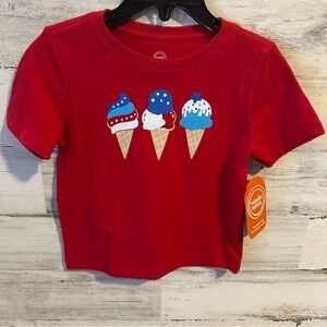 July 4th Independence Day Ice Cream Toddler Shirt Size 2T NEW